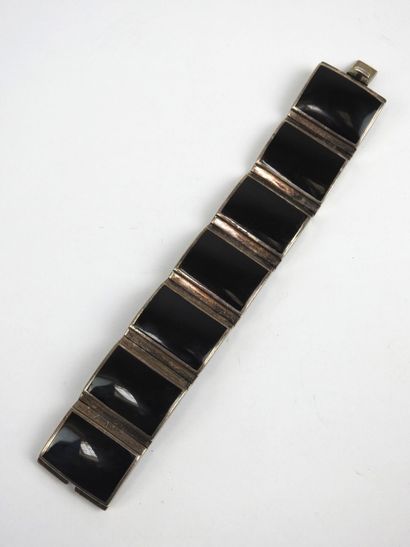 Art Deco cuff bracelet in 925/1000th sterling...