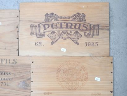 6 WINE CASE PANELS including Grand vin de...
