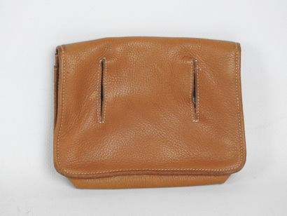LONGCHAMP. Small leather belt flap pouch...