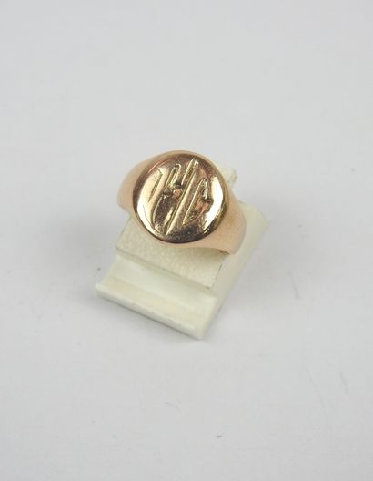 CHEVALLIERE ring, yellow gold 750/1000, FG....