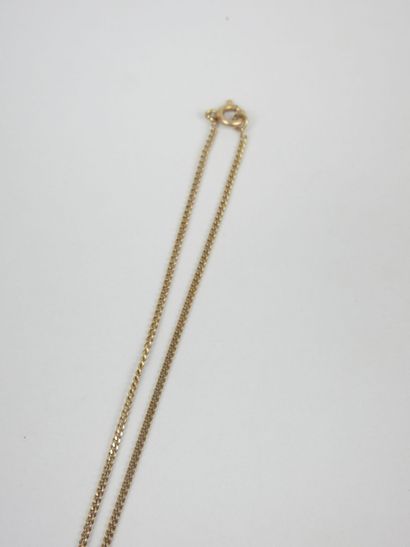 Hexagonal white gold 750/1000th pendant adorned...