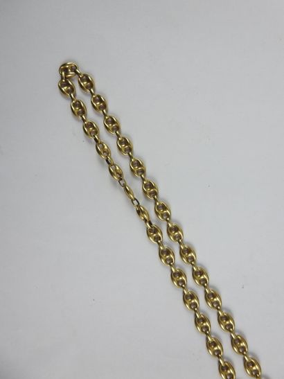 NECKLACE in yellow gold 750/1000th coffee...