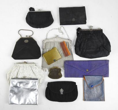 TEN EVENING BAGS or pouches circa 1930/1960...