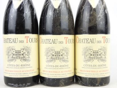3 bottles Château des Tours Côtes du Rhône...
