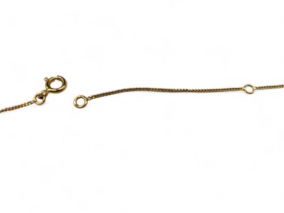Adjustable 750 thousandths yellow gold chain...