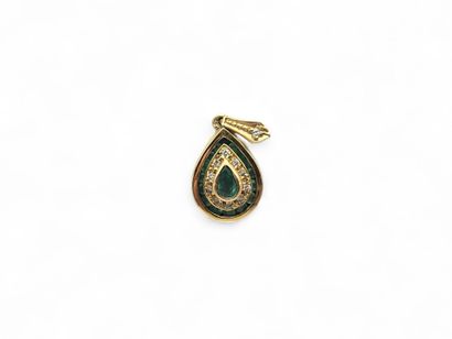 Drop pendant in yellow gold 750 thousandths...