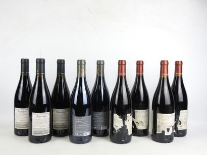 9 bottles including 4 La Font Boissière Gigondas...