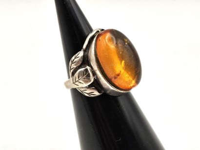 Silver ring 925 thousandths adorned with...