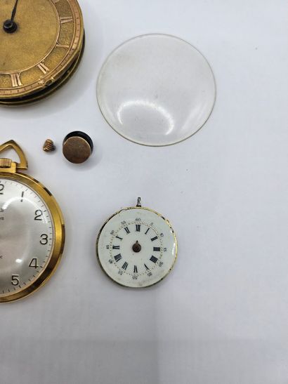 Watch lot including : 
an ELVES gilt metal...