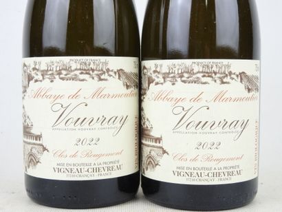 2 bottles Vigneau Chevreau Abbaye de Marmoutier...