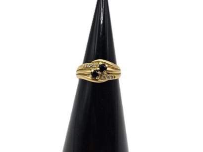 Godronnée bandeau ring in 750/1000th yellow...
