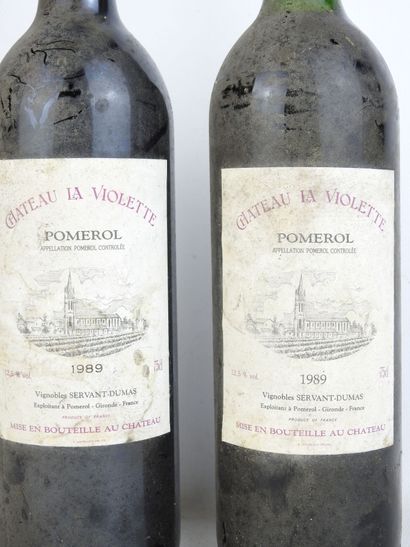 2 bottles Château La Violette Pomerol 1989....