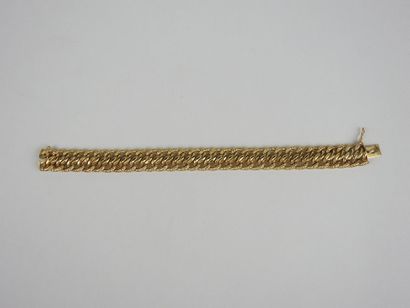 Curb in yellow gold 750 thousandths, 19....