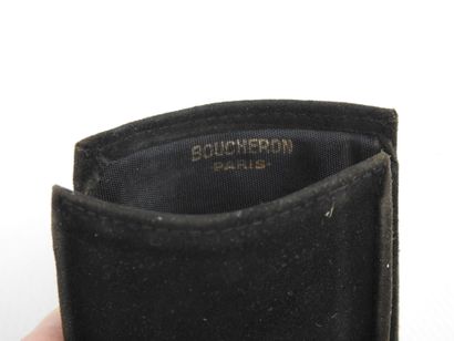 BOUCHERON Paris. Rectangular silver poudrier...