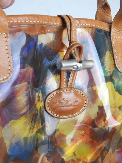 LONGCHAMP. Handbag in transparent vinyl with...