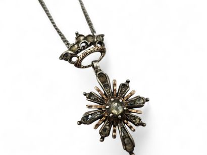 Silver and silver-gilt pendant necklace featuring...