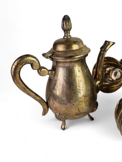 Set of silver-plated service parts including...