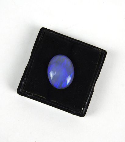 Opale cristal ovale en cabochon sur papi...