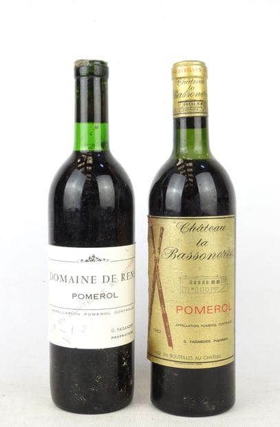 2 POMEROL bottles including 1 Château la...