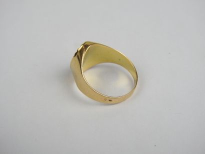 Chevalière in 750 thousandths gold, engraved...
