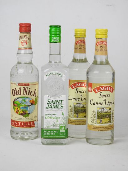 4 bottles Old Nick White Rum, Saint James...