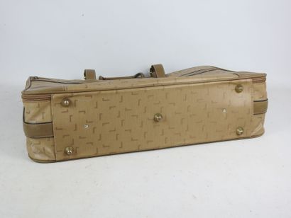 LANCEL - Paris. Travel suitcase in coated...