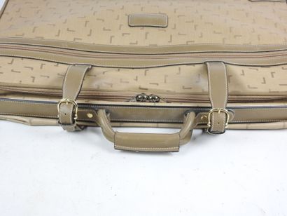 LANCEL - Paris. Travel suitcase in coated...