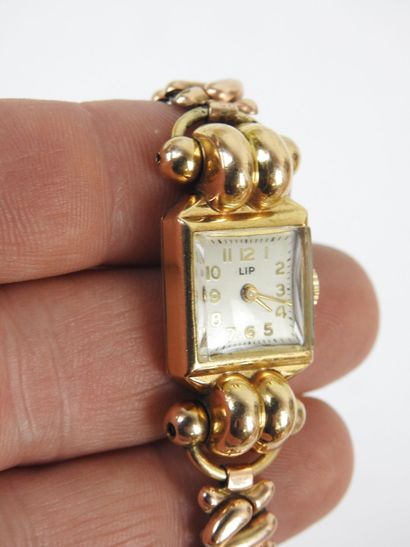 LIP Laminated gold-plated ladies' watch ...