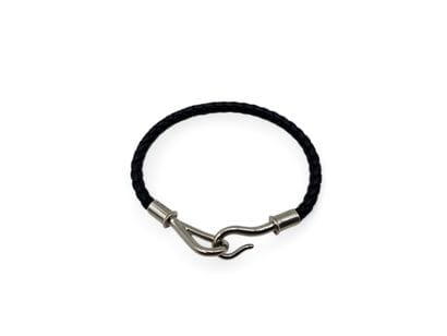 HERMES MADE IN ITALY.
Bracelet in black braided...