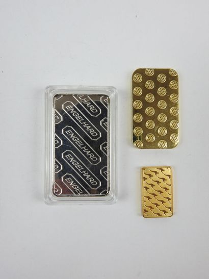 LOT of 3 Lingotins: 2 GOLD plated and 1 SILVER...