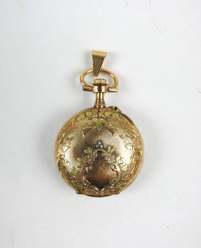 G. CABEY: 18K yellow gold collar watch. ...