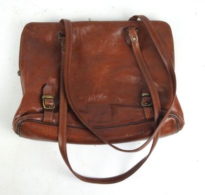Four HANDBAGS, three in leather and one in...