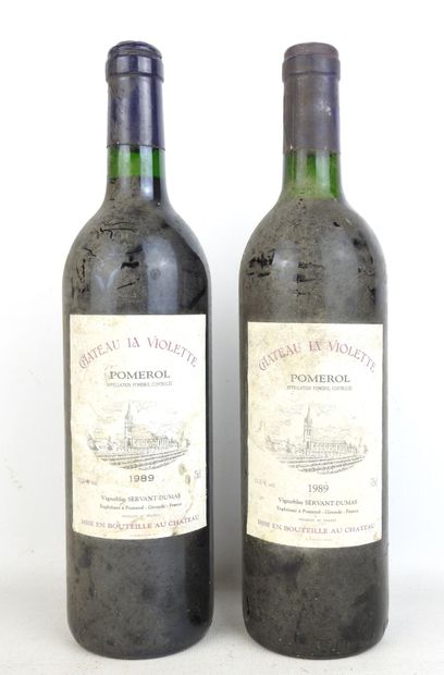 2 bottles Château La Violette Pomerol 1989....