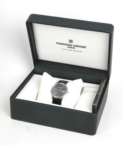 FREDERIQUE CONSTANT - Geneva. Steel watch,...
