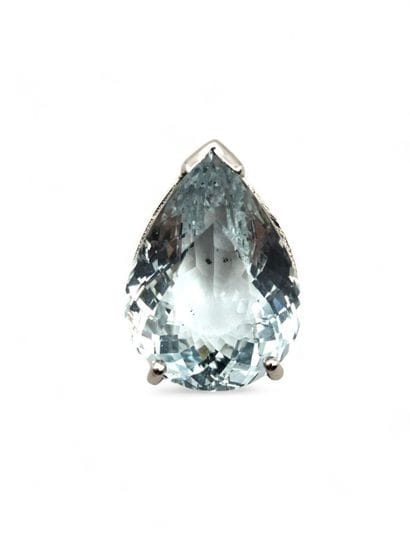 750 thousandths white gold pendant set with...