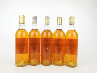 5 bottles Château Caillou Barsac Sauternes...