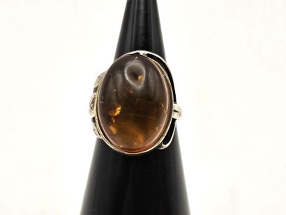 Silver ring 925 thousandths adorned with...
