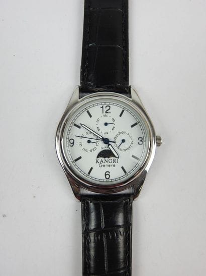 KANGRI - Geneva. Men's watch, round steel...