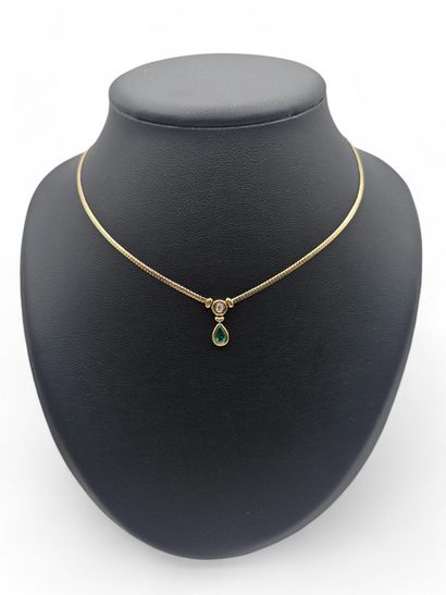 Gourmet-set necklace in yellow gold 750 thousandths,...