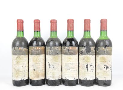 6 bottles Château Mouton-Rothschild 1971....