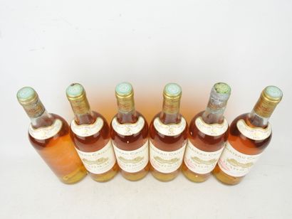 6 bottles Château Caillou Barsac Sauternes...