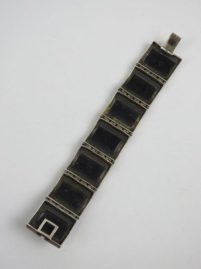 Art Deco cuff bracelet in 925/1000th sterling...
