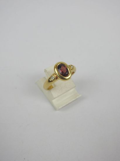 RING in yellow gold 750/1000th set with one...