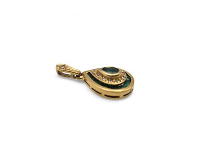 Drop pendant in yellow gold 750 thousandths...
