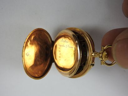 Yellow gold 750/1000th collar WATCH. Double...