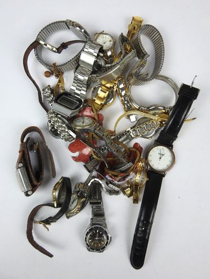 LOT of steel and metal bracelet WATCHES including...