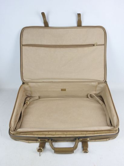 LANCEL - Paris. Travel suitcase in coated...