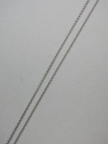 750 thousandths white gold CHAIN and sapphire...