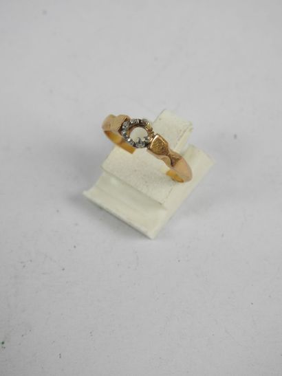 RING SET in yellow gold 750/1000e. 2.54g....