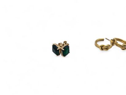 Set of gold-plated metal and imitation stone...